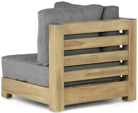 Chaise Loungeset Teak Old teak greywash 2 personen Santika Furniture Santika