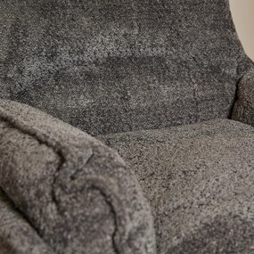 Starfurn Vera Fauteuil Chenille Stof Donkergrijs Draaibaar