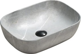 Mexen Rita opbouw waskom 45 x 32 cm, grijze steen - 21084596