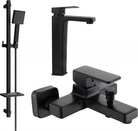 Mexen Cetus DQ45 badkaderset, zwart - 744313DQ45-70