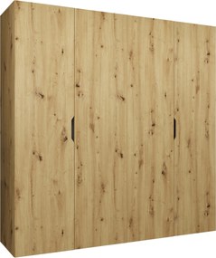 Kledingkast Hartford 513, Artisan eiken, 202x200x50cm, 134 kg, Kledingkast deuren: Met scharnieren