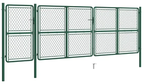 vidaXL Poort 150x495 cm staal groen