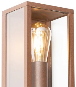 Buitenlamp Industriële wandlamp roestbruin 26 cm IP44 - Charlois Industriele / Industrie / Industrial E27 IP44 Buitenverlichting