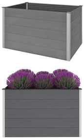 vidaXL Plantenbak verhoogd 150x100x91 cm HKC grijs