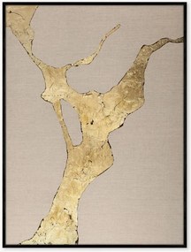 Handbeschilderd ingelijst canvasdoek Wild Horizon Gold