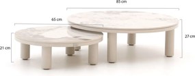 Loungetafel Bellagio  | Rond  | Tuintafel Sintered stone | Ø85cm | Kees Smit Tuinmeubelen