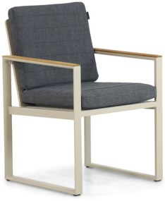 Tuinstoel Aluminium/Teak Taupe-naturel-bruin Lifestyle Garden Furniture Faro