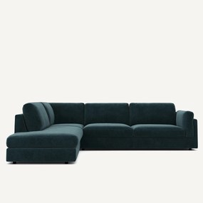 Omvormbare hoekbank, chenille fluweel, CÉSAR