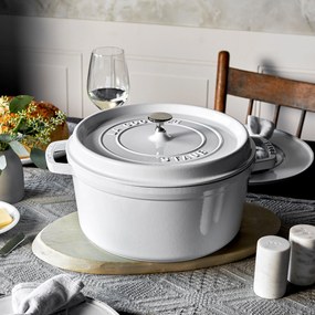 Staub La Cocotte Cocotte 28 cm / 6,75 l, Rond, Puur wit - La Cocotte - Staub