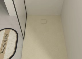 Saniclear Naxos SMC douchebak stone-look 120x80cm beige mat
