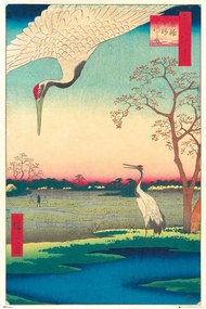 Poster Hiroshige - Kanasugi at Mikawashima, Hiroshige Utagawa