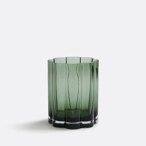 Amberkleurige glazen vaas H20 cm Helia
