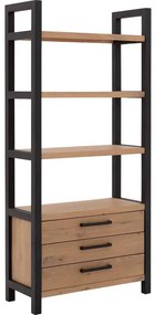 Goossens Wandmeubel Santos, 3 laden, 3 open vakken 200 cm hoog