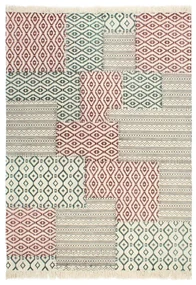 vidaXL Kelim vloerkleed handgeweven 160x230 cm katoen meerkleurig