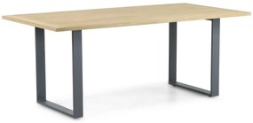 Dining Tuintafel Rechthoekige tuintafels/Rechthoekig 190 x 95 cm Aluminium/Teak Grijs Condor