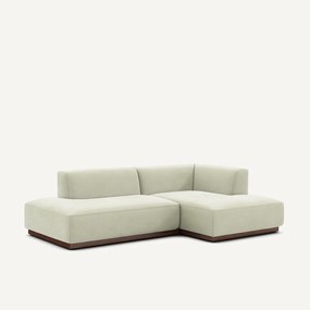 Rechter hoekbank in stonewashed fluweel, JACOPO