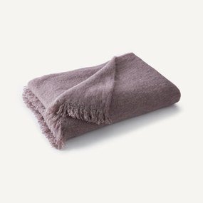 Effen plaid, wol en polyamide, Mantas