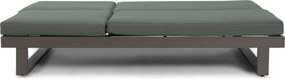 Lifestyle Garden Furniture Massimo Ligbed Met Kussen Antraciet/moss Green Aluminium Grijs