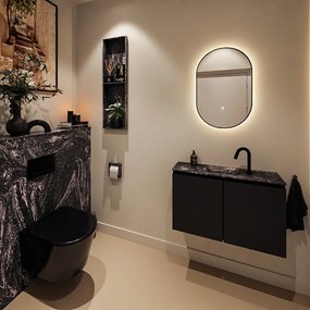 Mondiaz Ture DLux toiletmeubel 80cm urban met wastafel lava midden met kraangat