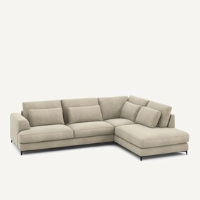 Omvormbare hoekbank rechts, linnen fluweel, Marsile