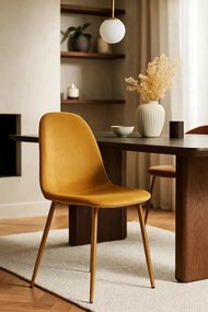 Gouden Teok fluwelen Stoel