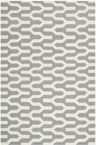 Handgeweven hoogpolig wollen vloerkleed Karina