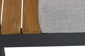 Loungeset 5 personen Aluminium/Teak Grijs Lifestyle Garden Furniture Vittoria