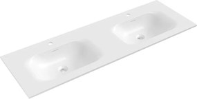 Mexen Vela ingebouwde wastafel dubbel 141 x 46,5 cm, wit glans - 25231400D
