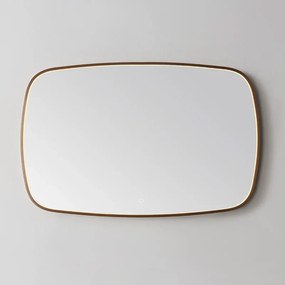 Lambini Designs Calera spiegel 140cm met spiegelverwarming en dimbare verlichting brons geborsteld