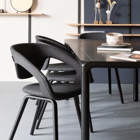 Zuiver Storm Zwarte Eetkamertafel Van Hout 220x90 Cm - 220 X 90cm.