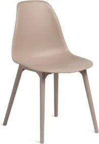 Set Van 4 Eetkamerstoelen Van Polypropyleen Scand Bruin - Tarwe - Sklum