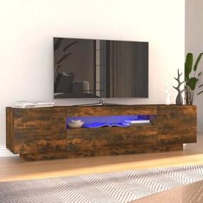 vidaXL Tv-meubel met LED-verlichting 160x35x40 cm gerookt eikenkleurig