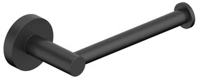 Fortifura Calvi toiletrolhouder/reserverolhouder - zonder klep - rond - mat zwart SW639935