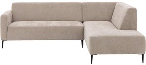 Goossens Zitmeubel Key West bruin, stof, 2-zits, modern design met ligelement rechts