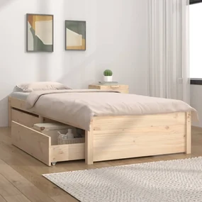 vidaXL Bedframe met lades 90x200 cm