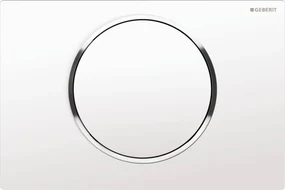 Geberit Sigma 10 bedieningspaneel glans wit/chroom voor Sigma reservoirs 8cm (UP720) en 12cm (UP320)