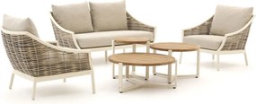 Stoel-bank loungeset Apple Bee | 4 personen | Loungeset Grijs | Aluminium | Kees Smit Tuinmeubelen