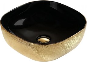 Mexen Vera opbouw wastafel 42 x 42 cm, goud/zwart - 21074177