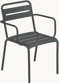 Stapelbare tuinstoelen Star met armleuningen, 2-delig