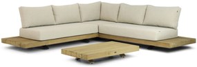 Hoek loungeset 5 personen Aluminium/Teak Old teak greywash  Santika Furniture Santika