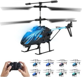 VEVOR RC-helikopter, 2,4 GHz afstandsbedieningshelikopter, 3,5-kanaals RC-vliegtuig, 16 minuten vliegtijd, hoogtebehoud, opstijgen/landen met één knop en led-verlichting, speelgoed voor kinderen vanaf 8 jaar