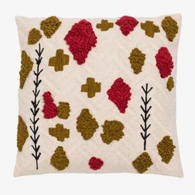 Vierkant katoenen kussen (50x50 cm) Palim Beige – crème - Sklum