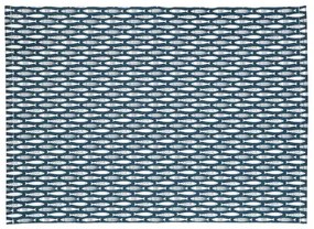 Placemat geribbeld, GOTS bio-katoen, vissen, 35 x 50 cm
