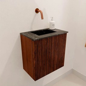 Mondiaz Joya DLux 40cm toiletmeubel ruby met wastafel faye midden zonder kraangat lava