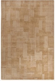 Handgeweven wollen vloerkleed Wilhelmine