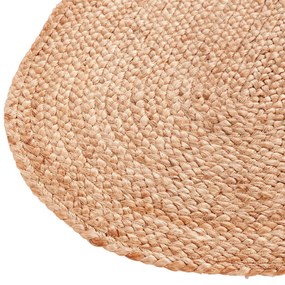 Ovale bedmat in jute, Aftas