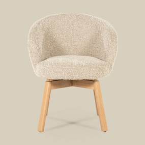 Eleonora Livia Eetstoel Hout Frame Taupe