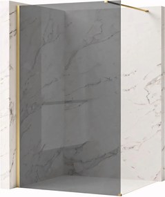 Walk-in douchewand Rea Flexi Grey / Brush Gold 140