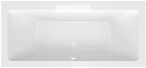 Polysan Monolith Cascata half vrijstaand bad met witte waterval uitloop 185x85cm
