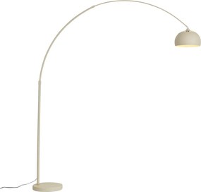 Moderne booglamp beige met marmeren voet - XXL